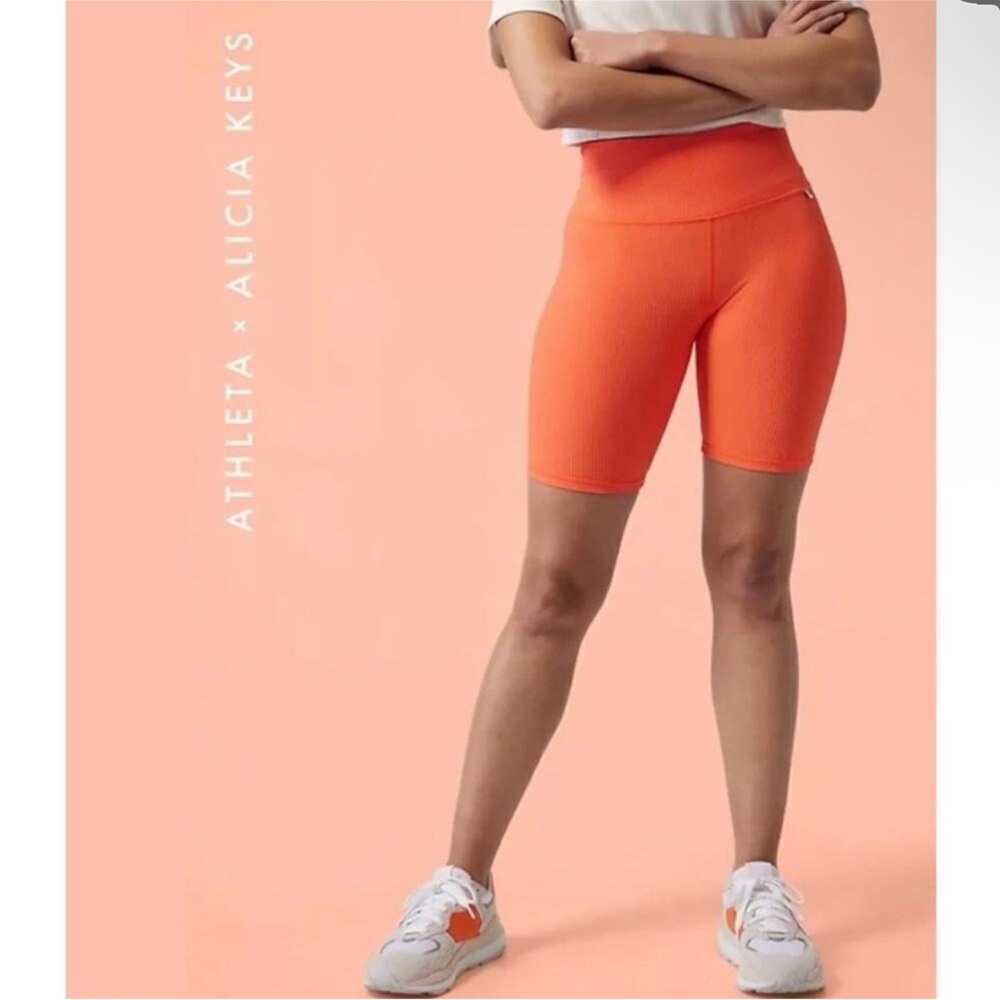 Orange Athleta +Alicia Keys Shorts